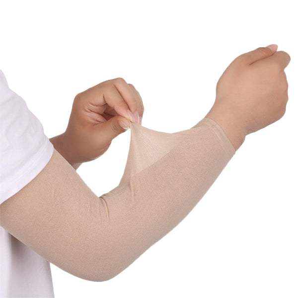 1/2PCS Summer Sun Protection Oversleeve Anti-UV Arm Warmers Tattoo Cover Up Sleeves Bands Forearm Concealer Support Skin Color