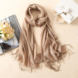2019 solid color soft women scarf cashmere-like scarves lady summer thin shawls wraps winter pashmina femal hijab headband