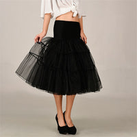 2019 Spring Cosplay Petticoat Woman Underskirt 65CM Length Knee Short For Wedding Petticoat 3 Layers Puffy Organza Evening Tutu