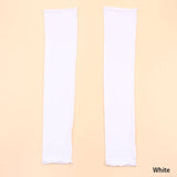 1 Pair New style White And Black Arm Sleeves For Running Cycling Outdoor Working Arm Sleeves For Sun Protection Arm Cover