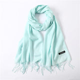 2019 solid color soft women scarf cashmere-like scarves lady summer thin shawls wraps winter pashmina femal hijab headband