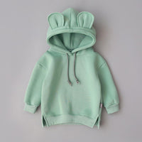 MUQGEW Winter Toddler Baby Kids Boy Girl Hooded Cartoon 3D Ear Hoodie Sweatshirt Tops Clothes roupa infantil